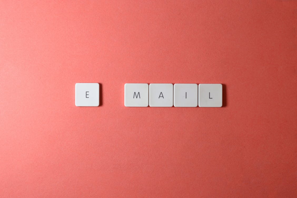 Close-up of keyboard buttons for composing emails