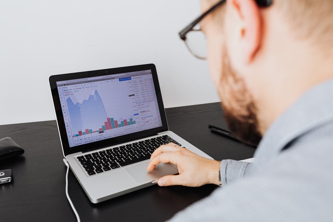 Data analytics spreadsheet on a computer screen