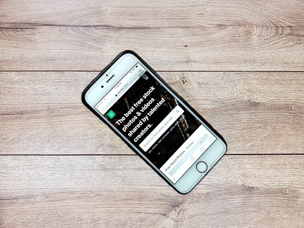 Person browsing a business website on their mobile phone